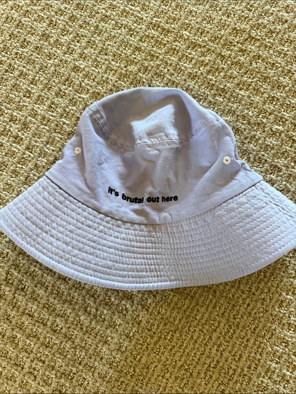 Women’s Olivia Rodrigo purple It’s brutal out here bucket hat one size